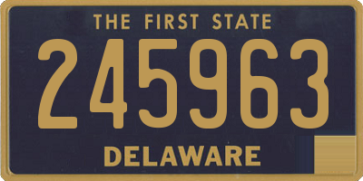 DE license plate 245963
