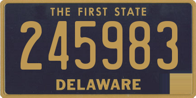 DE license plate 245983