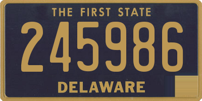 DE license plate 245986