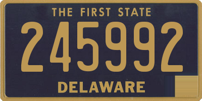 DE license plate 245992