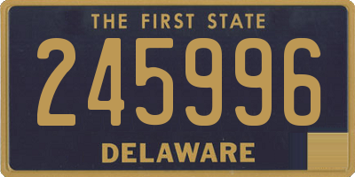 DE license plate 245996
