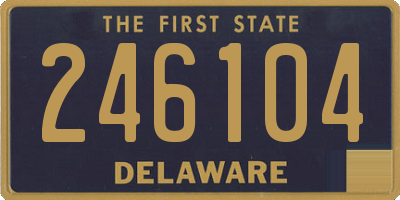 DE license plate 246104