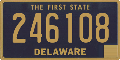 DE license plate 246108