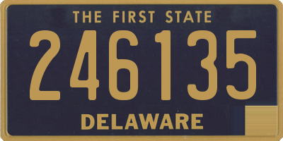 DE license plate 246135