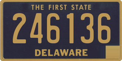 DE license plate 246136