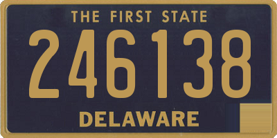 DE license plate 246138