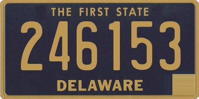 DE license plate 246153