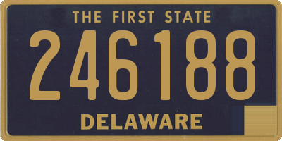 DE license plate 246188