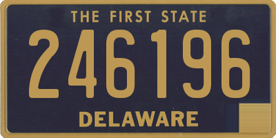 DE license plate 246196