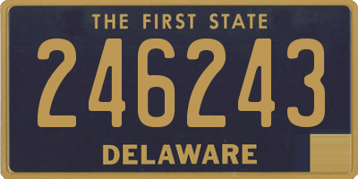 DE license plate 246243