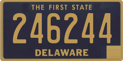 DE license plate 246244