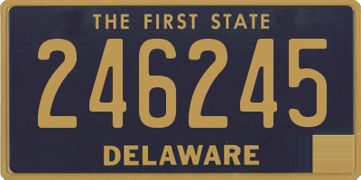 DE license plate 246245
