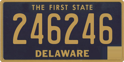 DE license plate 246246