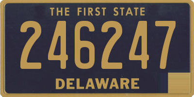 DE license plate 246247