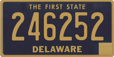 DE license plate 246252