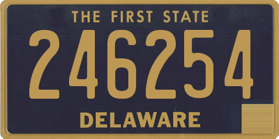 DE license plate 246254