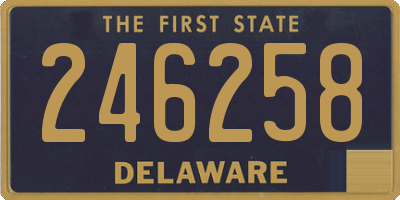 DE license plate 246258