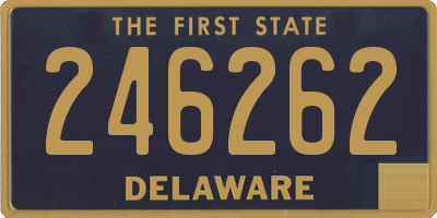 DE license plate 246262
