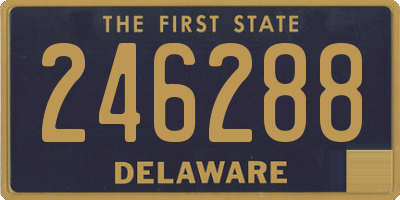 DE license plate 246288
