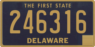 DE license plate 246316