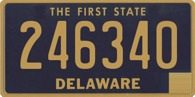 DE license plate 246340