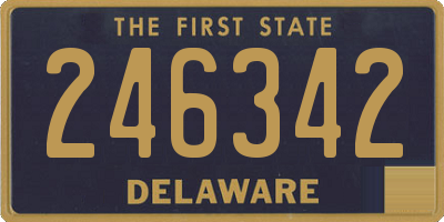 DE license plate 246342