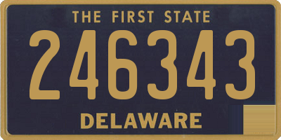 DE license plate 246343
