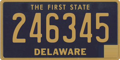 DE license plate 246345