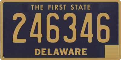 DE license plate 246346