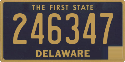 DE license plate 246347