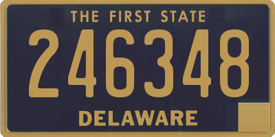DE license plate 246348