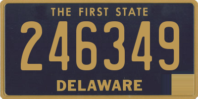 DE license plate 246349