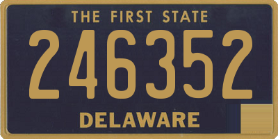 DE license plate 246352