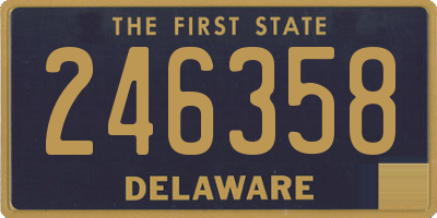 DE license plate 246358