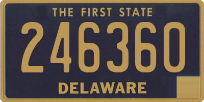 DE license plate 246360