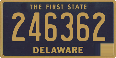 DE license plate 246362