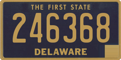 DE license plate 246368