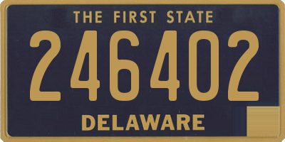 DE license plate 246402