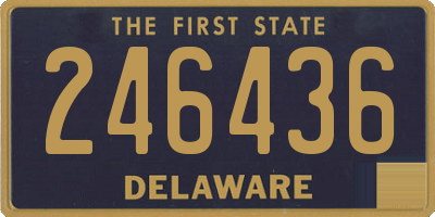 DE license plate 246436