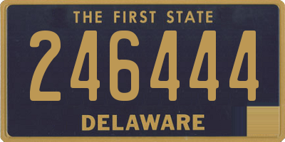 DE license plate 246444