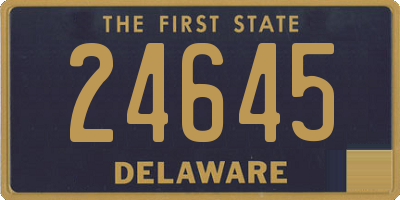 DE license plate 24645