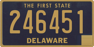 DE license plate 246451