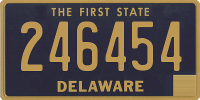 DE license plate 246454