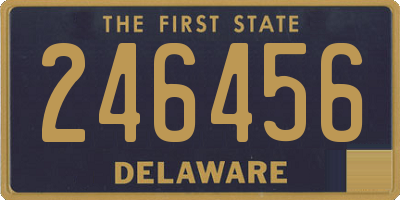 DE license plate 246456