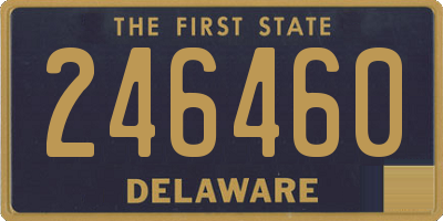 DE license plate 246460