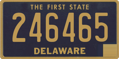DE license plate 246465