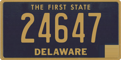 DE license plate 24647