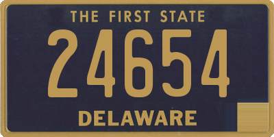 DE license plate 24654