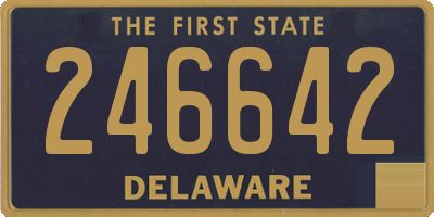 DE license plate 246642