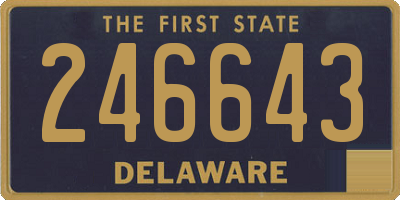 DE license plate 246643